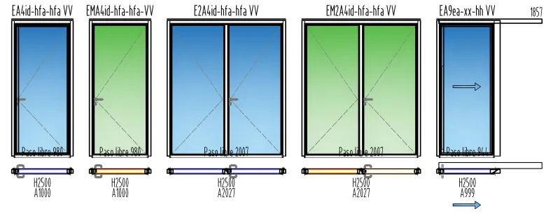 Door elevations and frame options