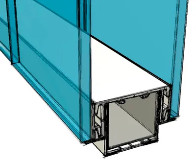 Double-glazed base channel