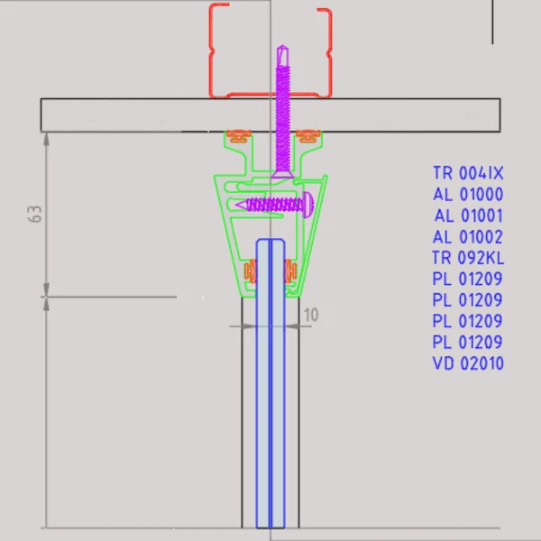 styleGLASS Sección Vertical Coronación