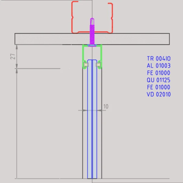 styleGLASS Sección Vertical Coronación