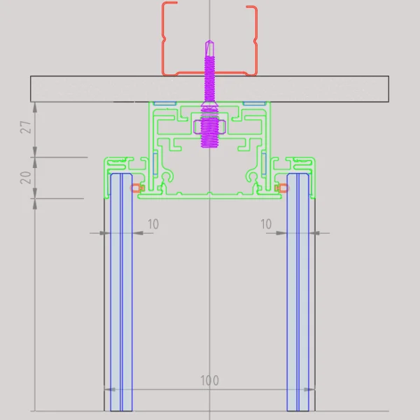 styleVISION Sección Vertical Coronación