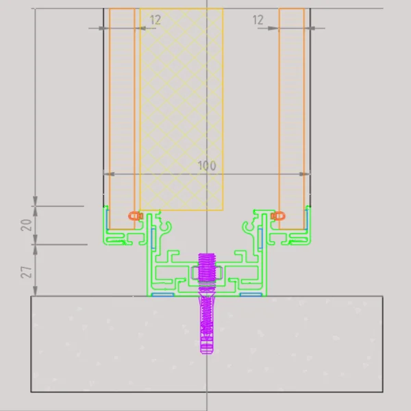 styleVISION Sección Vertical Coronación